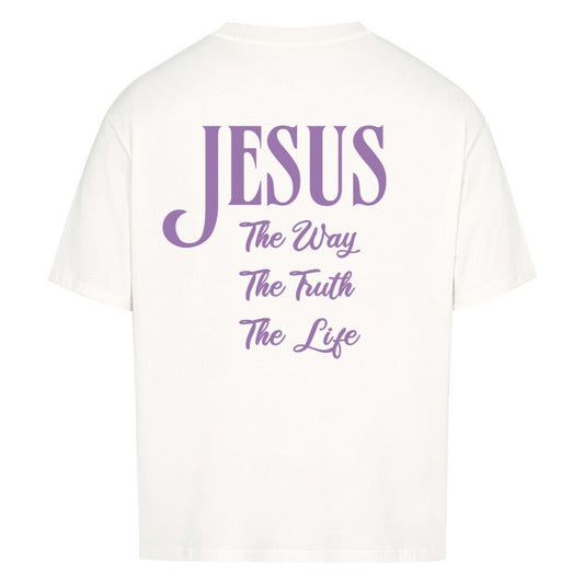 Jesus the way lila Oversized Shirt - Make-Hope
