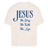 Jesus The Way Blau Oversized Shirt - Make-Hope