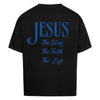 Jesus The Way Blau Oversized Shirt - Make-Hope