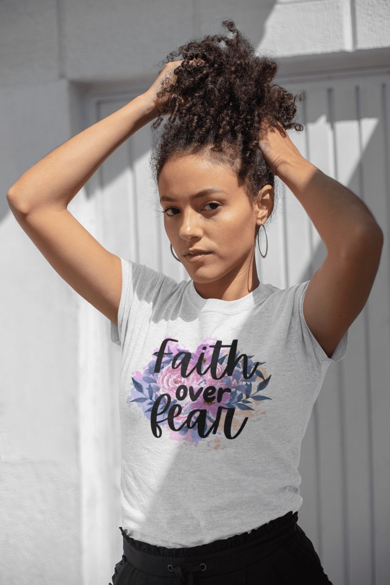 Faith over Fear Premium Frauen Shirt - Make-Hope