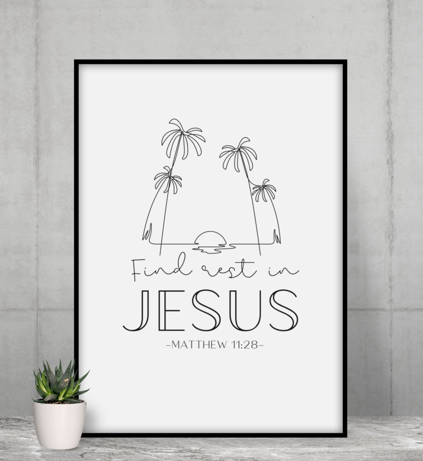 Find rest in Jesus Bibelvers Poster - Make-Hope