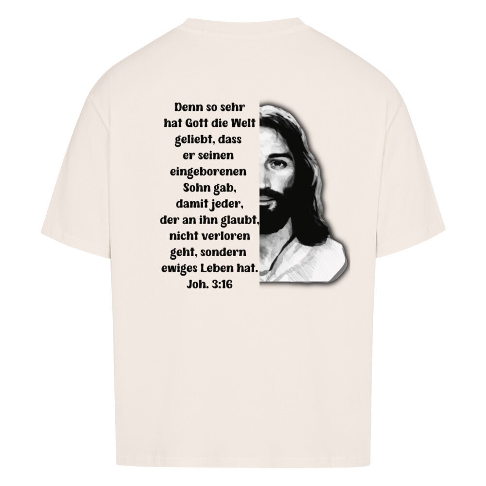 Joh 3:16 Rückenprint Oversized Shirt - Make-Hope