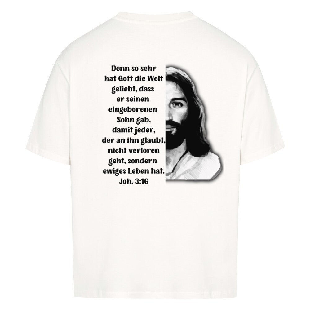 Joh 3:16 Rückenprint Oversized Shirt - Make-Hope