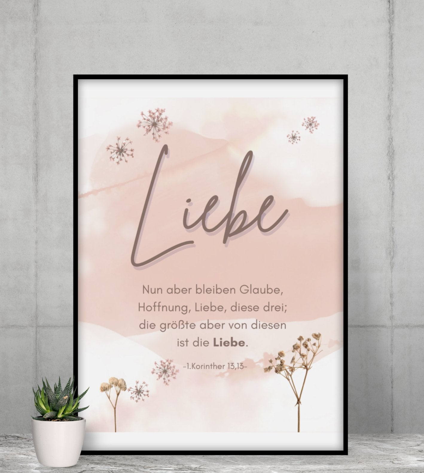 Liebe Bibelvers Poster - Make-Hope