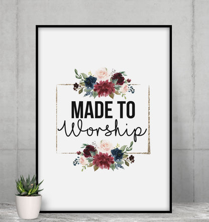 Made to Worship Bibelvers Poster - Make-Hope